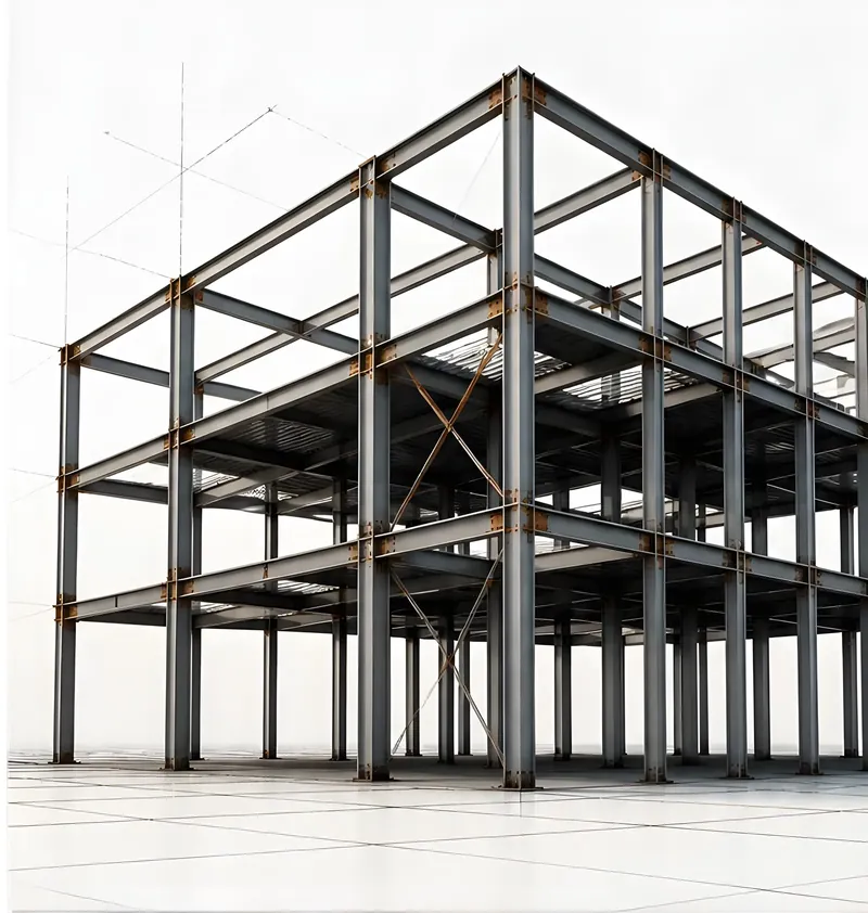 Steel frame of Hotel Saint Augustine, Texas