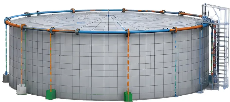 Caesar II stress models of a pump station and storage tank (second view)